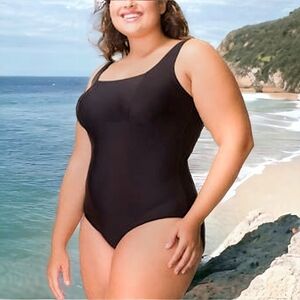 🆕 16 • Roots • Black Square Neck One Piece Swimsuit